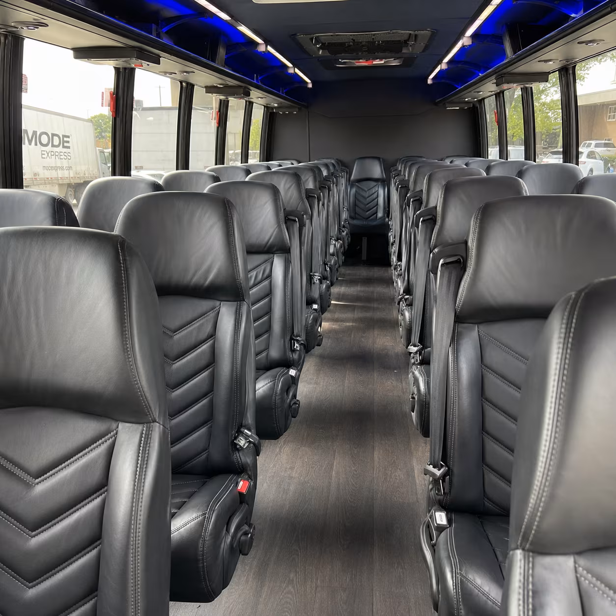 somerville 25 passenger minibus interior