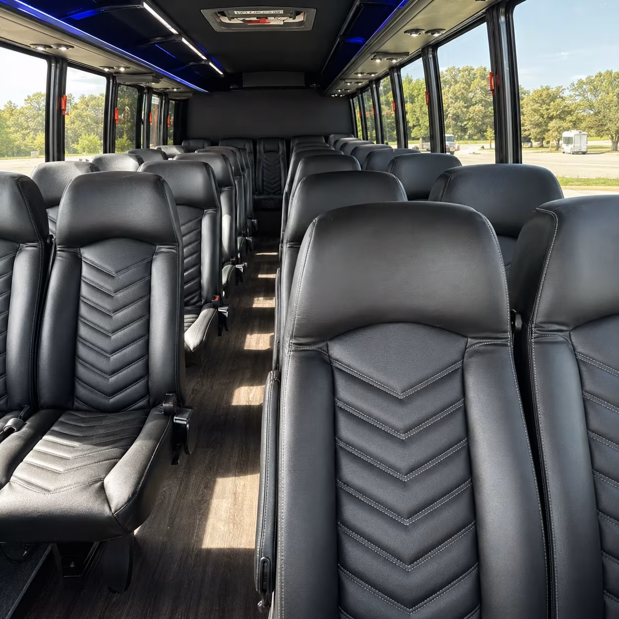 somerville 28 passenger minibus inside