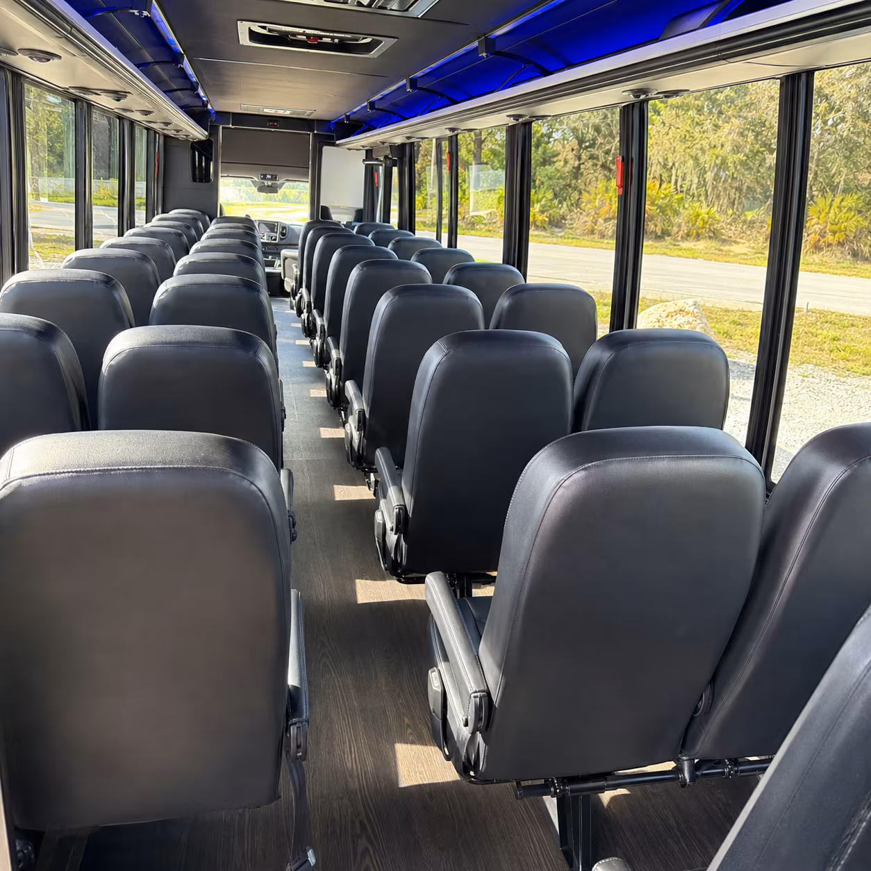 somerville 28 passenger minibus interior