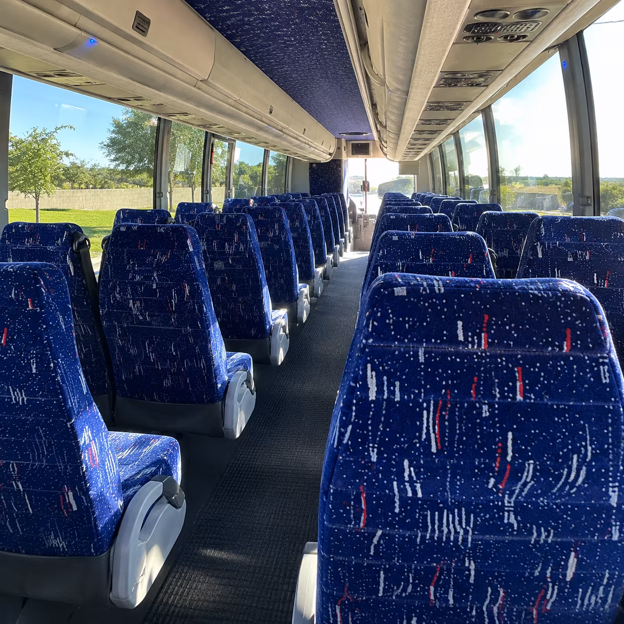 somerville 56 passenger charter bus interior